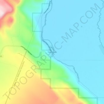 Mappa topografica Frenchglen, altitudine, rilievo