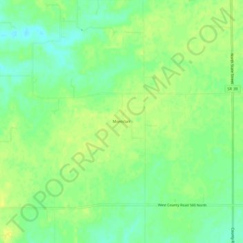Mappa topografica Montclair, altitudine, rilievo