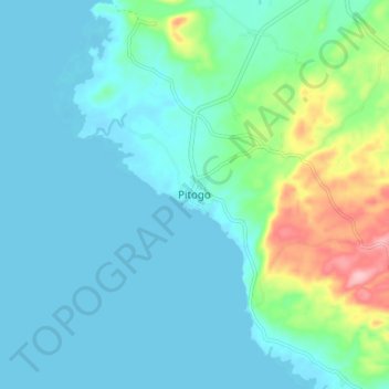 Mappa topografica Pitogo, altitudine, rilievo