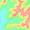 Mappa topografica Chalk Mountain, altitudine, rilievo