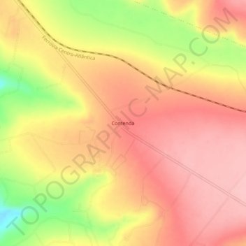 Mappa topografica Contenda, altitudine, rilievo