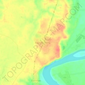 Mappa topografica Bagong Silang, altitudine, rilievo