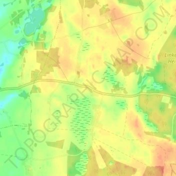 Mappa topografica Bismark, altitudine, rilievo