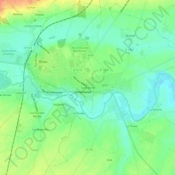 Mappa topografica Saint-Blaise, altitudine, rilievo