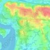 Mappa topografica Keradennec, altitudine, rilievo