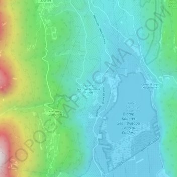 Mappa topografica San Giuseppe al Lago, altitudine, rilievo