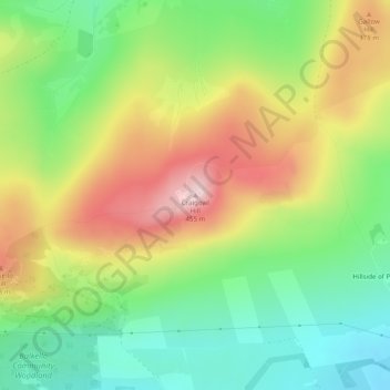 Mappa topografica Craigowl Hill, altitudine, rilievo