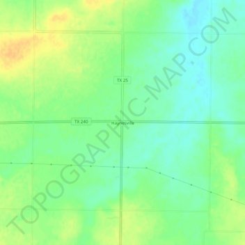 Mappa topografica Haynesville, altitudine, rilievo
