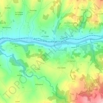 Mappa topografica Les Grillons, altitudine, rilievo