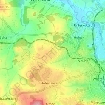 Mappa topografica Vogelherd, altitudine, rilievo