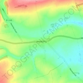 Mappa topografica Wetwang, altitudine, rilievo