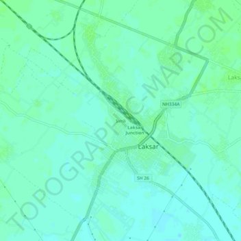 Mappa topografica Simli, altitudine, rilievo