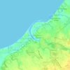 Mappa topografica Bucana Sasahan, altitudine, rilievo