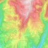 Mappa topografica Corbane, altitudine, rilievo