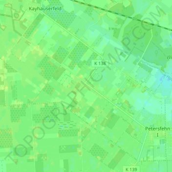 Mappa topografica Petersfehn II, altitudine, rilievo