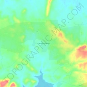 Mappa topografica Camanche Village, altitudine, rilievo