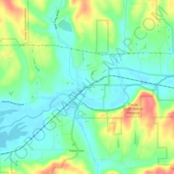 Mappa topografica Trevlac, altitudine, rilievo
