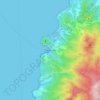 Mappa topografica Deshaies, altitudine, rilievo