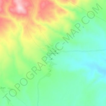 Mappa topografica Eşmepınar, altitudine, rilievo