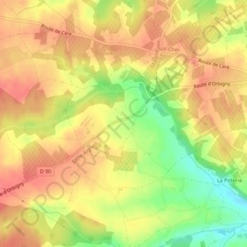 Mappa topografica Les Arraches, altitudine, rilievo