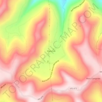 Mappa topografica Walachai, altitudine, rilievo