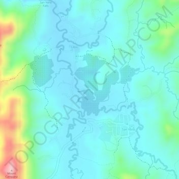Mappa topografica San Ysiro Valley, altitudine, rilievo