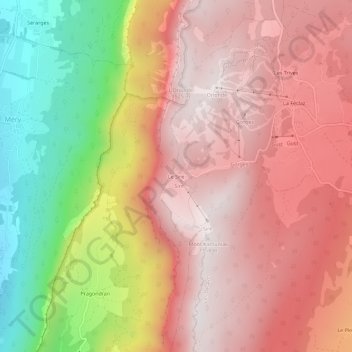 Mappa topografica Le Sire, altitudine, rilievo