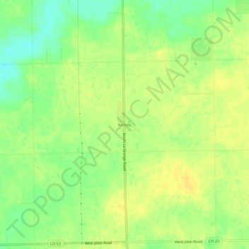 Mappa topografica Andres, altitudine, rilievo