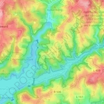 Mappa topografica Unterberg, altitudine, rilievo