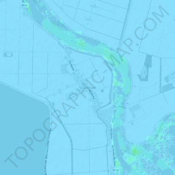 Mappa topografica Scardovari, altitudine, rilievo