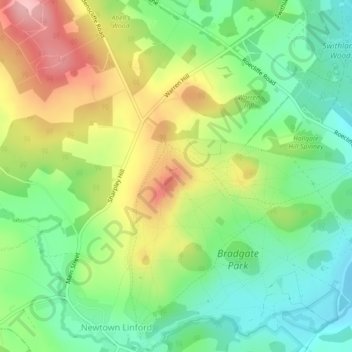 Mappa topografica Old John, altitudine, rilievo