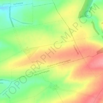Mappa topografica Sans Soucis, altitudine, rilievo