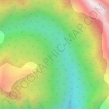 Mappa topografica Selkirk Mountains, altitudine, rilievo