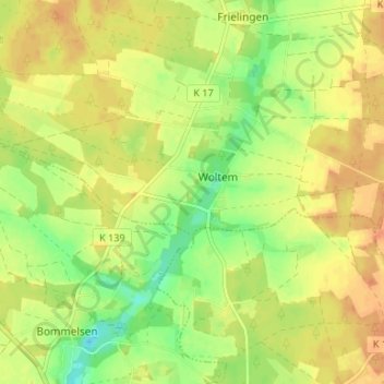 Mappa topografica Bostel, altitudine, rilievo