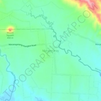 Mappa topografica Maraymaray, altitudine, rilievo