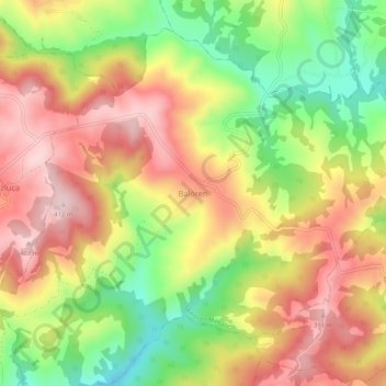 Mappa topografica Balören, altitudine, rilievo
