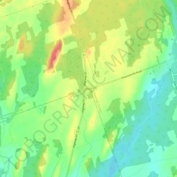 Mappa topografica Roslin, altitudine, rilievo