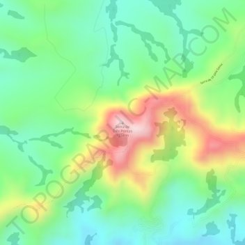 Mappa topografica Serra de Três Pontas, altitudine, rilievo