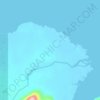 Mappa topografica Uspallante, altitudine, rilievo