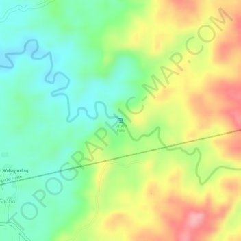 Mappa topografica Situbo Falls, altitudine, rilievo