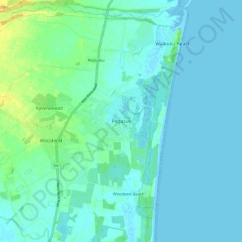 Mappa topografica Pegasus, altitudine, rilievo