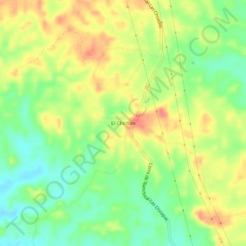 Mappa topografica El Chichón, altitudine, rilievo