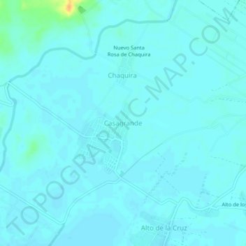 Mappa topografica Casagrande, altitudine, rilievo