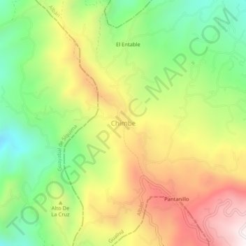 Mappa topografica Chimbe, altitudine, rilievo