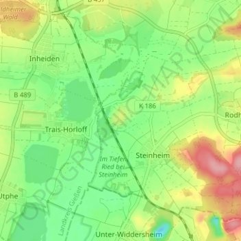 Mappa topografica Wingertsberg, altitudine, rilievo