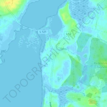 Mappa topografica Groß Strömkendorf, altitudine, rilievo
