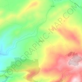 Mappa topografica Córcoles, altitudine, rilievo