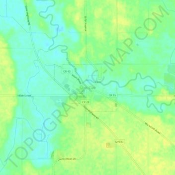 Mappa topografica Saint Clair, altitudine, rilievo