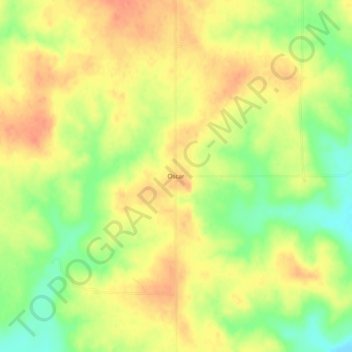 Mappa topografica Oscar, altitudine, rilievo