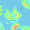Mappa topografica Pulau Bacan, altitudine, rilievo